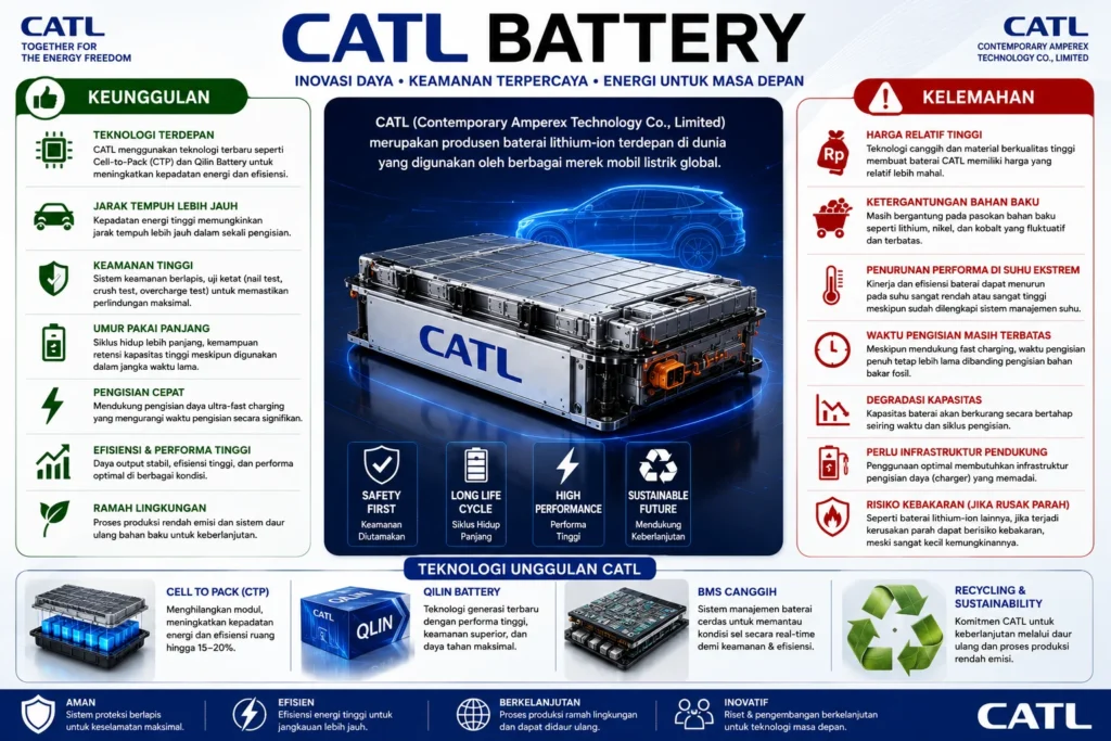 kelamahan dan keunggulan baterai CATL